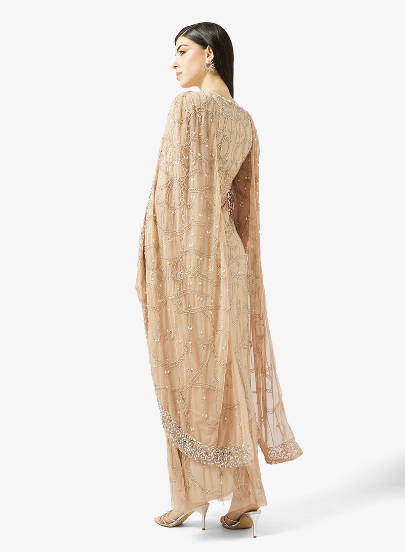 MARYISA Elegantdraped  Sequin Maxi Dress - Image 2